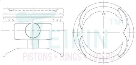 Поршні ремонт (+1.00 мм) (к-кт на мотор) Honda A20A BS-II TEIKIN 38654100