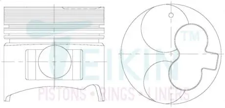 Фото поршні стандарт (STD) (к-кт на мотор) Isuzu 4EC1 Turbo TEIKIN 39179STD Поршні стандарт (STD) (к-кт на мотор) Isuzu 4EC1 Turbo TEIKIN 39179STD