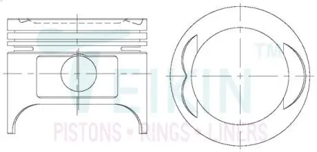 Фото поршні ремонт (+1.00 мм) (к-кт на мотор) Mazda 2.0 (FE) TEIKIN 42157100 Поршні ремонт (+1.00 мм) (к-кт на мотор) Mazda 2.0 (FE) TEIKIN 42157100