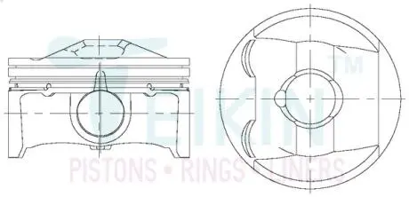 Фото поршні стандарт (STD) (к-кт на мотор) Mazda SKYACTIV-G TEIKIN 42220STD Поршні стандарт (STD) (к-кт на мотор) Mazda SKYACTIV-G TEIKIN 42220STD