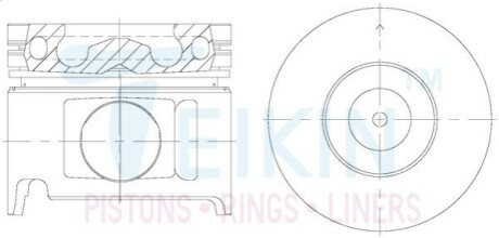 Поршні ремонт (+0.50 мм) (к-кт на мотор) Toyota 1HD-FTE TEIKIN 46674AG050
