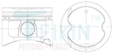 Фото поршні ремонт (+0.50 мм) (к-кт на мотор) Toyota 1FZ-FE TEIKIN 46282050 Поршні ремонт (+0.50 мм) (к-кт на мотор) Toyota 1FZ-FE TEIKIN 46282050