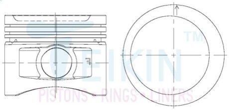 Поршні + 0.50 mm (к-кт на мотор) Volkswagen AAF,AAC,AEU TEIKIN 48224050