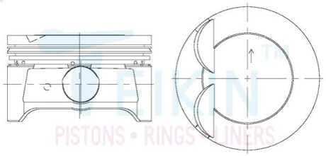 Поршни ремонт (+0.50мм) (к-кт на мотор) Peugeot EW10A TEIKIN 67107050
