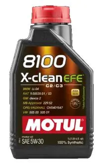 Олива моторна 5W-30 1L 8100 X-clean EFE LL-04/9.55535-S1/S3/229.52/GM DEXOS2/LL-A-025/LL-B-025 MOTUL 109470 (фото 1)