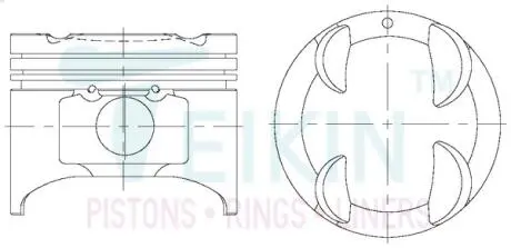 Поршни +0.50mm (к-кт на мотор) Mazda XEDOS6/323/MX-3 TEIKIN 42668050