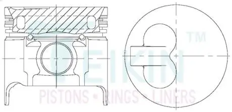 Поршни ремонт (+0.50мм) (к-кт на мотор) Mazda R2 New TEIKIN 42674AG050