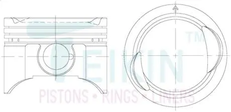 Поршні стандарт (STD) (к-кт на мотор) Suzuki G16A 8V TEIKIN 45132STD
