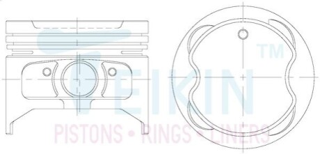 Поршни ремонт (+0.50мм) (к-кт на мотор) Toyota 3S-FE TEIKIN 46255050