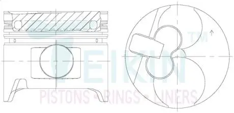 Поршні STD (к-кт на мотор) 2LT Toyota Hiace, Hilux TEIKIN 46389AGSTD