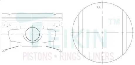 Фото поршні ремонт (+0.50 мм) (к-кт на мотор) Kia CARNIVAL TEIKIN 52105050 Поршні ремонт (+0.50 мм) (к-кт на мотор) Kia CARNIVAL TEIKIN 52105050