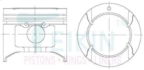 Поршни +0.50mm (к-кт на мотор) 1,3L Mazda Demio/323 TEIKIN 42217050