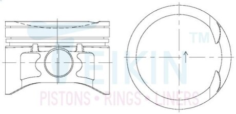 Поршни стандарт (STD) (к-кт на мотор) Nissan QG15DE TEIKIN 44677STD
