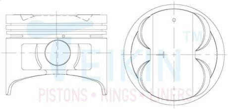 Поршни стандарт (STD) (к-кт на мотор) Toyota 4AGELC TEIKIN 46310STD