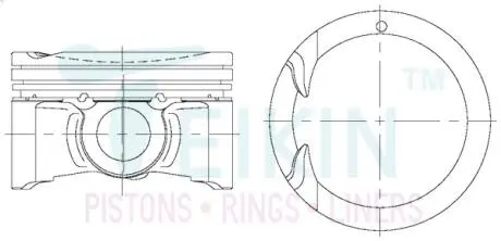 Поршни +0.50mm (к-кт на мотор) Mazda 1,3L (ZJ-VE) TEIKIN 42679050