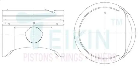 Поршні стандарт (STD) (к-кт на мотор) Hyundai G4GR TEIKIN 51101STD