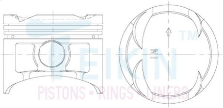 Поршні стандарт (STD) (к-кт на мотор) HONDA D16Z6 TEIKIN 38149STD