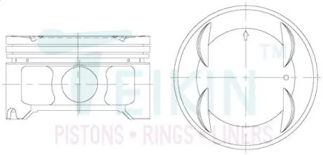 Фото поршні стандарт (STD) (к-кт на мотор) HONDA J35A3 TEIKIN 38177STD Поршні стандарт (STD) (к-кт на мотор) HONDA J35A3 TEIKIN 38177STD