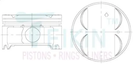 Фото поршні стандарт (STD) (к-кт на мотор) Honda J35A7 TEIKIN 38192STD Поршні стандарт (STD) (к-кт на мотор) Honda J35A7 TEIKIN 38192STD