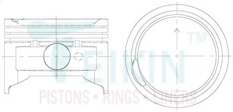 Фото поршні стандарт (STD) (к-кт на мотор) Kia PICANTO TEIKIN 52106STD Поршні стандарт (STD) (к-кт на мотор) Kia PICANTO TEIKIN 52106STD