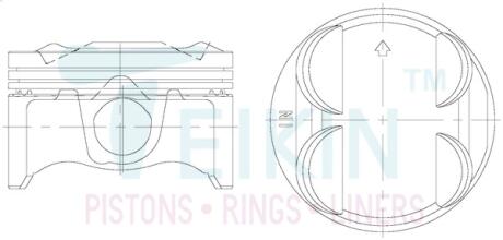 Поршни STD (к-кт на мотор) K24Z3 Honda Accord TEIKIN 38188STD