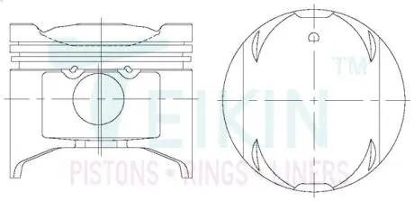 Фото поршні ремонт (+0.50 мм) (к-кт на мотор) Mazda B3 TEIKIN 42660050 Поршні ремонт (+0.50 мм) (к-кт на мотор) Mazda B3 TEIKIN 42660050