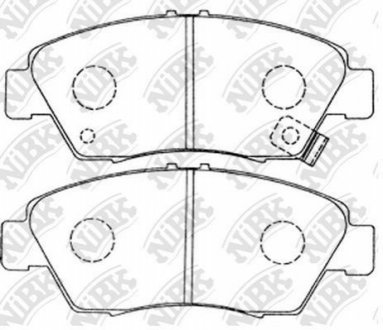 Колодки гальм. CIVIC D16Z 96- / CIVIC FR 01- NiBK PN8264