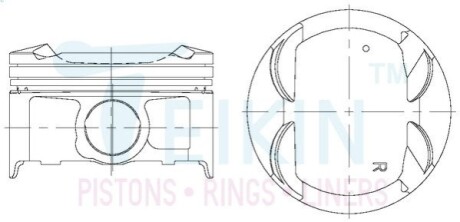Поршни +0.50mm (к-кт на мотор) Subaru FB20 TEIKIN 55110050
