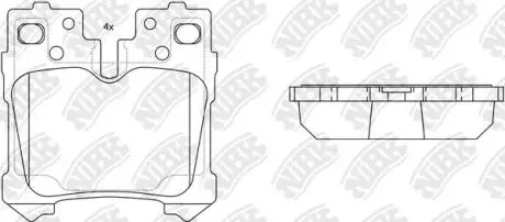 Колодки задние LS460 NiBK PN1844