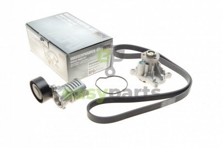 Комплект ременя генератора + помпа VW Skoda Rapid/ Roomster 1.2 06- (6PK1453) (-AC) HEPU PK05661
