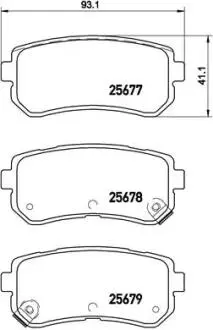 Гальмівні колодки зад. Accent/Ceed/Cerato/Creta/i20 (05-21) BREMBO P30 068