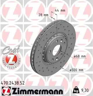 Гальмiвнi диски Sport переднi ZIMMERMANN 470243852