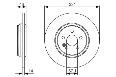 Тормозной диск BOSCH 0986479S12 (фото 1)