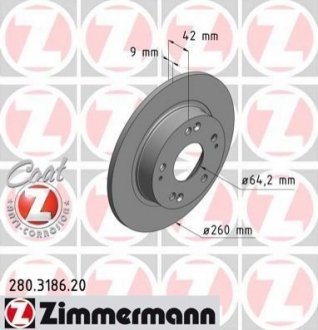 Тормозные диски ZIMMERMANN 280318620