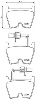 Комплект гальмівних колодок, дискове гальмо BREMBO P85 078