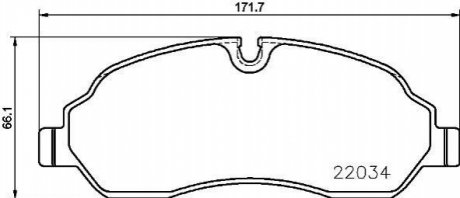 Гальмівнi колодки дискові BREMBO P24 171 (фото 1)