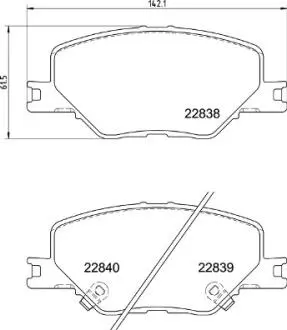 Колодки тормозные дисковые (комплект 4 шт.)) BREMBO P59 096