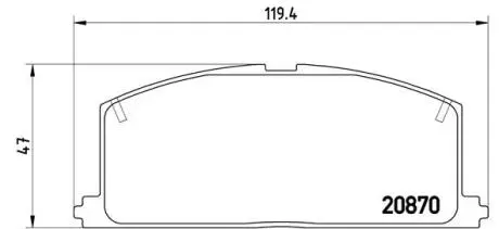 Комплект гальмівних колодок, дискове гальмо BREMBO P83 011