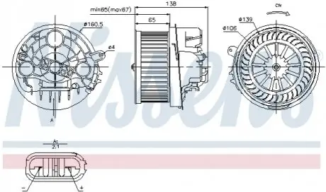 Вентилятор кабiни кондиц. NISSENS 87091