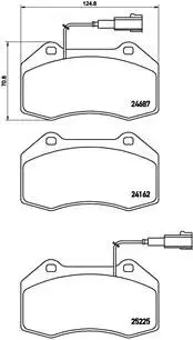 Комплект тормозных колодок, дисковый тормоз BREMBO P23 139