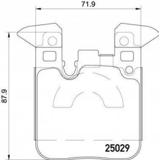 Комплект тормозных колодок, дисковый тормоз BREMBO P06 087 (фото 1)