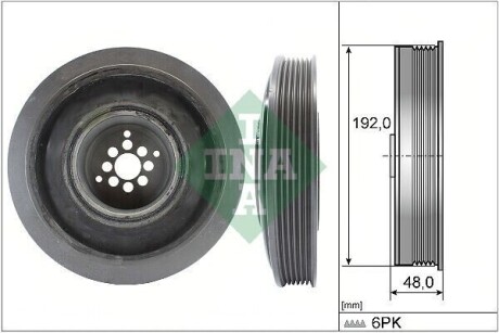 Шків колінвалу Audi A6/Q7VW Touareg 2.7/3.0TDI 02- (6PK) INA 544010210