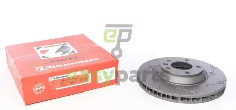 Диск гальмівний (передній) Audi Q7 06-15/Porsche Cayenne 02-/VW Touareg 02-10 (350x34)(R)(з прорезом) ZIMMERMANN 600322755