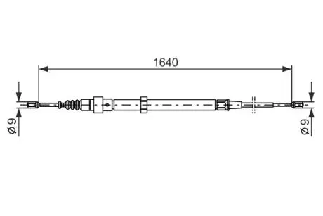 Трос ручного тормоза задний Л/П Skoda Fabia 99&gt; BOSCH 1 987 477 807 (фото 1)
