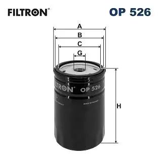 Фiльтр масляний FILTRON OP 526