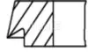 Кольца поршневые, комплект MAHLE / KNECHT 039RS001200N0 (фото 2)