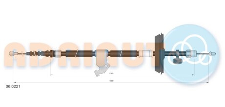 Трос зупиночних гальм ADRIAUTO 060221