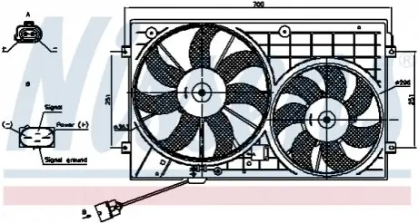 Вентилятор радиатора NISSENS 85644