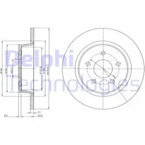 Тормозной диск Delphi BG4533C