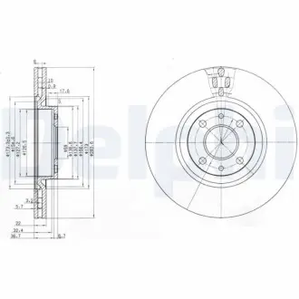 Тормозной диск Delphi BG2407